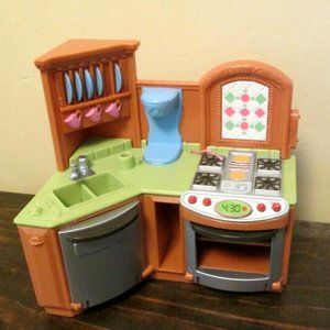 Fisher Price Loving Family Dollhouse Furniture kitchen center with sounds WORKS
